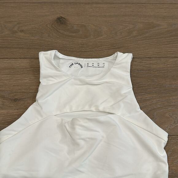 THE UPSIDE White Milena Keyhole Cutout Sleeveless Active Crop Tank Top Size 4 - Picture 4 of 12